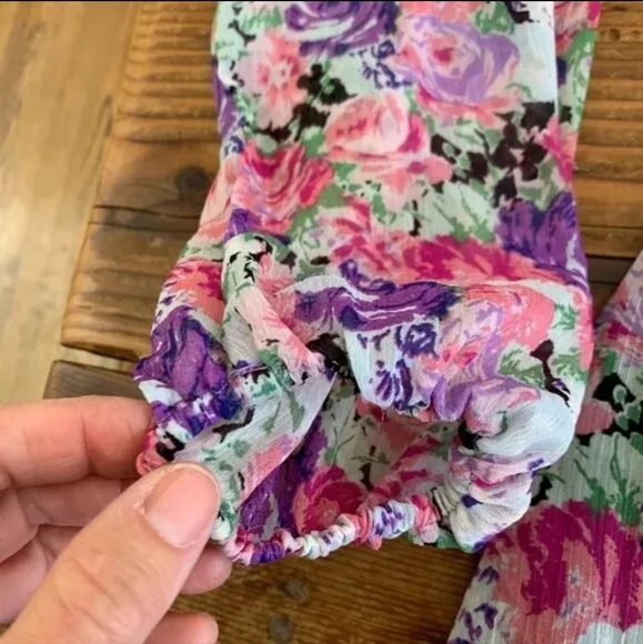 NWT Wayf Floral Dolman Sleeve Elastic Waist Dress Women’s S - Picture 7 of 9